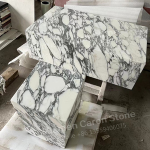Table basse, table d'appoint, socle, table d'appoint cubique, boîte <span class=keywords><strong>de</strong></span> présentation en marbre naturel véritable - Product Image 3