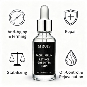Sérum raffermissant au thé vert PDRN, <span class=keywords><strong>soin</strong></span> coréen végétalien pour les ridules et l'aplanissement de la texture de la peau, disponible en <span class=keywords><strong>coffret</strong></span> cadeau MRUIS 30ml - Product Image 4
