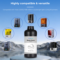 Resina Compuesta Dental para Impresión 3D, 1 kg, 0.5 kg/Botella, Fuente de Luz UV de 405 nm, Resina Acrílica Dental Gris para Impresora 3D LCD