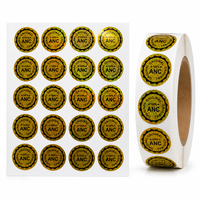 Étiquettes d'authenticité personnalisées originales - Rouleaux d'autocollants holographiques dorés rectangulaires imperméables anti-contrefaçon pour l'emballage de marques