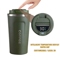 Mug Kopi Vakum Isolasi Stainless Steel Custom Modern Minimalis, Tahan Panas 6-12 Jam untuk Penggunaan di Mobil, Kantor, Hadiah