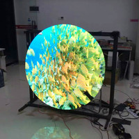 Écran LED rond couleur pleine P2.5 de 1m/1.5m/2m/2.5m de diamètre pour magasin de détail, centre commercial, fonction SDK, mur vidéo, garantie de 3 ans