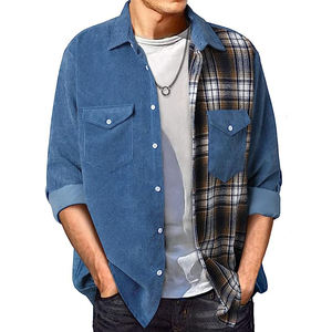 2023 da uomo con bottone in velluto a coste giacca Casual a manica lunga con tasca a patta - Product Image 5