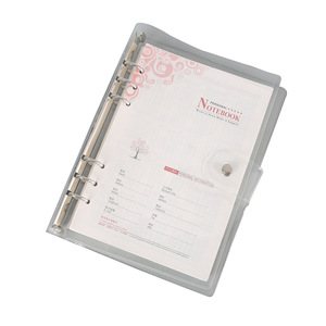 Cuaderno <span class=keywords><strong>de</strong></span> Negocios Personalizado A5 A6 <span class=keywords><strong>de</strong></span> Hojas Sueltas con Impresión <span class=keywords><strong>de</strong></span> Logotipo, Cubierta Transparente <span class=keywords><strong>de</strong></span> PVC, Diario Personal - Product Image 4