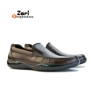 Zari Sepatu Slip On Formal Bisnis Pria, Produsen Sepatu Kustom Desain Merek