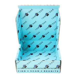 Caja de Embalaje de Cartón Corrugado Azul Cielo con Cierre Desprendible, Venta Directa de Fábrica, <span class=keywords><strong>Paquete</strong></span> Autosellable con Tiras Desprendibles, Cartón de Envío - Product Image 4