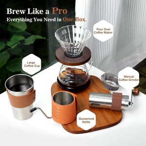 Set da Caffè <span class=keywords><strong>V60</strong></span> con Accessori per Caffè Pour Over, Dripper e Caffettiera a Goccia, Set Regalo per Caffè Etiope - Product Image 2