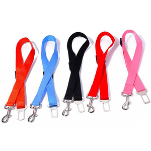 Cinturón de Seguridad Ajustable para Perros en el Automóvil, Material de Nailon Duradero de Alta Calidad, 12 Colores Sólidos, Hebilla de Plástico Simple, Collares y Correas - Product Image 2