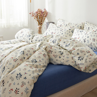 Drap de lit en tissu 100% coton, emballage parfait, ensemble de literie 4 pièces, vente en gros