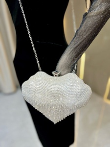 Pochette <span class=keywords><strong>à</strong></span> franges en cristal 2026 pour femme, sac de soirée élégant <span class=keywords><strong>à</strong></span> pompons, sac <span class=keywords><strong>à</strong></span> chaîne orné de diamants, sac <span class=keywords><strong>à</strong></span> main perlé et orné de strass - Product Image 4