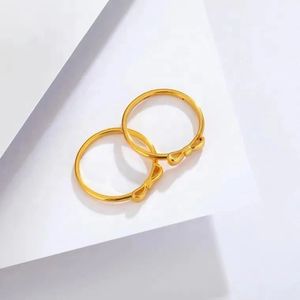 Anillo de Lazo de Oro Puro de 18K, Joyería Sólida 750, para Mujer, de Xinfly Fashion - Product Image 3
