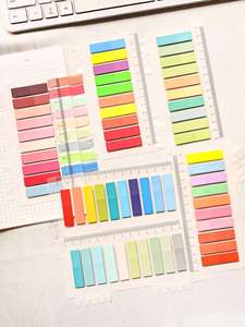 Notes autocollantes Morandi de couleurs variées, design translucide personnalisable, fournitures de bureau pour enregistrer des mémos et marquer des points clés - Product Image 4