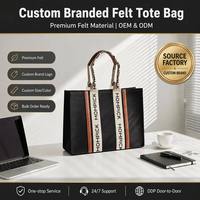 Nouveau design 2026 – Sac fourre-tout en feutre personnalisé avec logo, grande capacité, pour bureau, réutilisable, cadeaux d'exposition