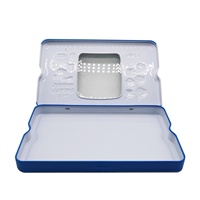Boîte à crayons en fer blanc à charnière, boîte de rangement rectangulaire en métal, emballage personnalisé, petite boîte à crayons cosmétiques en fer blanc