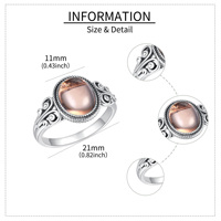 Bague d'humeur décontractée personnalisée bicolore en argent sterling 925 de conception de luxe pour les femmes