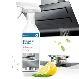 Kitchen Grease Cleaner 500ml Strong Grease Removal Liquid Detergent Remove Oil Grease Kitchen Range Hood Cleaner Spray