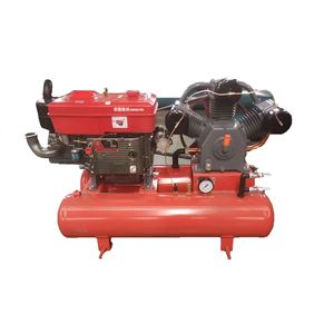 Compresseur d'air diesel à trois pistons de 3,5 m³/min et 18,6 kW pour forage de roche, utilisé dans l'exploitation minière aurifère W3.5/5, à vendre - Product Image 1