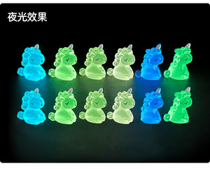 Tiny Artistic Hand-<strong>painted</strong> Glow Dark <strong>Unicorn</strong> Ornament Luminous Mini Resin Animal Figurine Garden Landscape Aquarium Dollhouse - Product Image 6