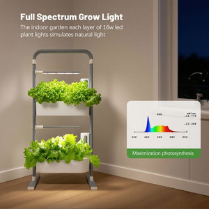 Système de culture hydroponique d'intérieur avec contrôle intelligent, pots auto-arrosants et lumière de croissance LED pour jardin potager domestique - Product Image 3