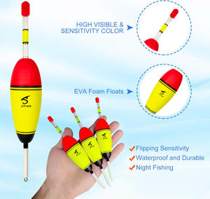 Desain baru <span class=keywords><strong>Fashion</strong></span> ABS pelampung 82.3mm Dia 10 buah LED memancing mengapung terbuat dari EVA dan PVC untuk aktivitas memancing luar ruangan - Product Image 3