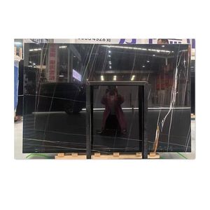 Vendita calda <span class=keywords><strong>Aziz</strong></span> lastra di marmo nero Premium pietra artificiale prezzo di fabbrica - Product Image 5