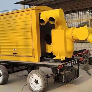 ปั๊มน้ำทะเลดีเซลกำลังสูง 60 แรงม้า 1000 ลูกบาศก์เมตร/ชั่วโมง ปั๊มน้ำเสียแบบดูดเองได้ ไม่ก่อให้เกิดการอุดตัน ปรับแต่งได้ รถเคลื่อนที่ควบคุมน้ำท่วม - Product Image 5