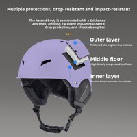 Casque de ski et de cyclisme personnalisé en usine, nouveau modèle d'hiver, avec lunettes, pour adultes et enfants, anti-chute, sécurité, ajustement universel, design uni et chaud