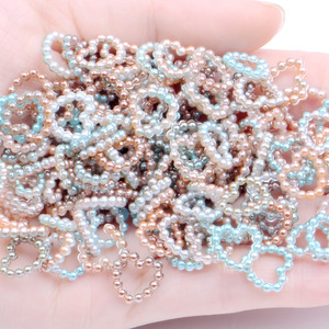 Nuevo Stock, 120 Piezas/Paquete, Perlas de Resina ABS de 11mm, Color Arcoíris, Adornos de Resina en Forma de Corazón para Decoración de Uñas - Product Image 5