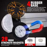 Barre lumineuse d'urgence à profil bas Pinzhi de 31 pouces pour toit, entièrement en aluminium, avec faisceau ambre clignotant, avertisseur de sécurité pour le trafic