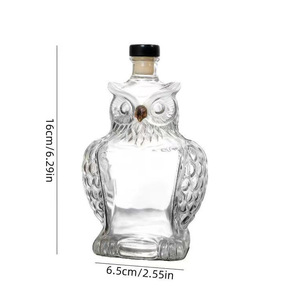 Bouteilles en verre en forme de <span class=keywords><strong>Grenade</strong></span>, Chien, Canard, avec bouchon, pour décanter le whisky, motif Bouledogue Français amusant, vente en gros, autocollants disponibles - Product Image 6