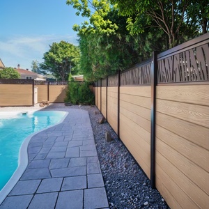 Clôture de jardin EVERWALL antivol en WPC épaissi, résistante à l'usure, durable, pour cour extérieure et barrière extérieure de restaurant - Product Image 3