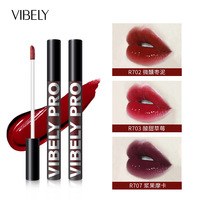 Rouge à lèvres hydratant et émollient de haute qualité, noir, taille standard, effet miroir, brillant, végétalien, enrichi en vitamines