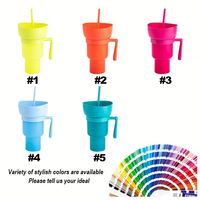 Offre Spéciale – Gobelet de Stade 2-en-1 en Gel de Silice 32oz avec Plateau à Snacks et Bol, Personnalisable avec Logo – Idéal pour Boissons, Popcorn, Chips, Cola