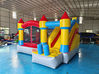 Juego al aire libre de alta calidad fiesta de colores niños inflable Combo Casa de rebote Castillo de salto comercial con tobogán
