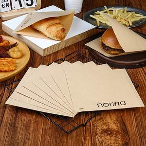 Wholesale Custom Logo Bakery <b>Snack</b> Bread Packaging Paper <b>Bags</b> Grease Proofing Brown Kraft Take Away Paper <b>Bag</b> - Product Image 3