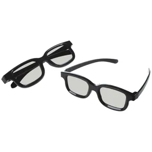 新品价格优惠3D眼镜2 pcs特殊偏光眼镜无闪光立体3d视频眼镜