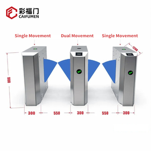 Barrière d'accès piétonnier à portail battant avec détection automatique et reconnaissance faciale pour écoles, zones résidentielles et chantiers de construction - Product Image 6