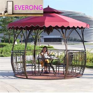 Pérgola de Hierro Forjado de Estilo Europeo para Exteriores, Resistente al Agua y a la Corrosión, <span class=keywords><strong>Refugio</strong></span> para Villas, Patios y Jardines - Product Image 2