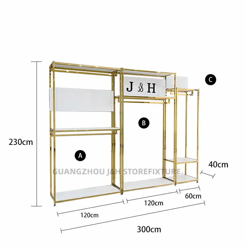 customized logo commercial clothing rack Freestanding Clothing Rack Modern Free Standing Hall Stand coat Dress Rack