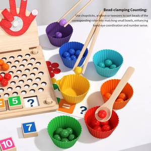 Juguete Sensorial de Motricidad Fina, Pinzas para Cuentas de Colores, Aprendizaje Preescolar, Educativo, Montessori, Bolas de Clasificación, Juguetes Matemáticos para Dedos - Product Image 6