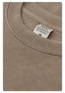 T-shirt en coton respirant pour hommes, logo personnalisé, manches courtes en coton vieilli lavé de 310g, grande taille pour l'été, vente en gros - Product Image 3