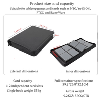 Álbum de Fotos Torson de 4 Bolsillos para 112 Tarjetas Coleccionables de 3" x 4" (35pt), Resistente al Agua, para TCG, MTG, Pokémon