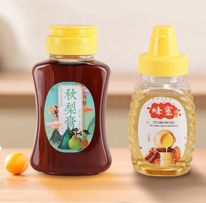 Lebensmittelechte PET-Quetschflasche für Honig mit Klappverschluss 250g 500g 750g 1000g Kunststoffbehälter für Honig und Sirup - Product Image 3