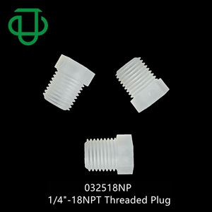 PP Plastic Threaded <b>Plug</b> 1/4 NPT External Cylindrical For <b>Rubber</b> Flexible Connection Chemical Resistance - Product Image 2