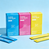 Boîte pliante en papier personnalisée, recyclable, boîtes à thé personnalisées, boîtes en carton blanc de qualité alimentaire pour poudre d'électrolyte