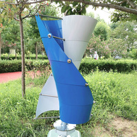 Système de production d'énergie éolienne à énergie renouvelable 500W 24V éolienne à axe vertical