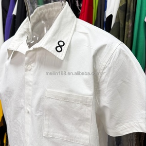 เสื้อเชิ้ตผู้ชายแฟชั่นฤดูร้อนแบบสบายๆ ผ้าฝ้าย 100% ออกแบบเองได้ ปักโลโก้ ติดกระดุม - Product Image 2