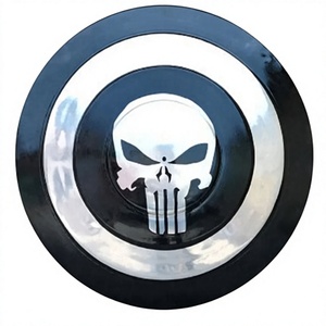 CH Marvels Avengers Shield Metal Black Round 22" Customized Logo Gravure Printed Calvin Handicrafts Halloween Home Decor - Product Image 3