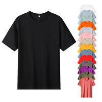Camiseta Lisa de Algodón Pesado 100% Preencogido de 180 g/m² para Hombre, Manga Tres Cuartos, Oversize, Hombro Caído, Venta al por Mayor