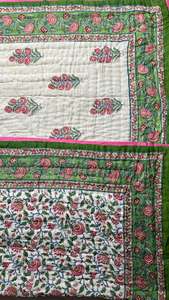 Rajasthani estampado ligero hecho a mano puro algodón Kantha edredón orgánico Reversible Kantha edredón invierno Usses - Product Image 2